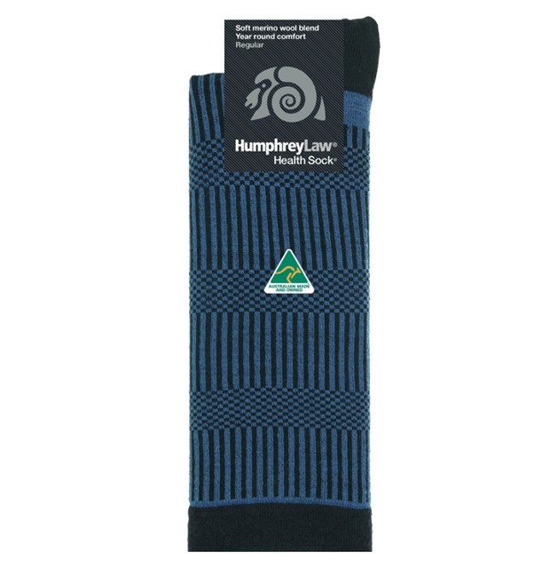 MEN'S 65% SOFT MERINO WOOL PATTERNED HEALTH SOCK® - VERTICALS