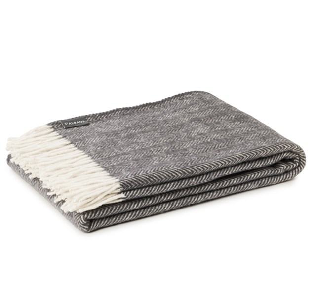 SLATE - WOVEN FINE MERINO THROW